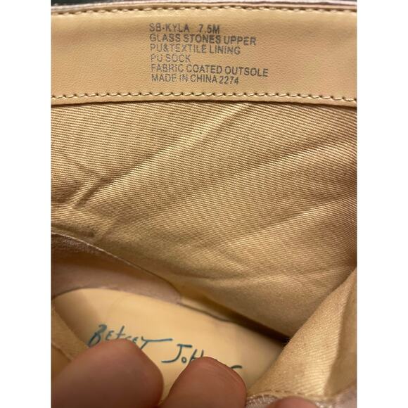 Betsey Johnson Silver Rhinestone Ankle Boots Sparkle Booties Women’s 7.5M - Picture 7 of 8